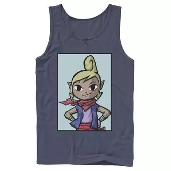 Мужская синяя майка Legend of Zelda Tetra с руками на бедрах Licensed Character