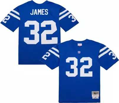 Мужская синяя майка Mitchell & Ness Indianapolis Colts Edgerrin James № 32 1999 года
