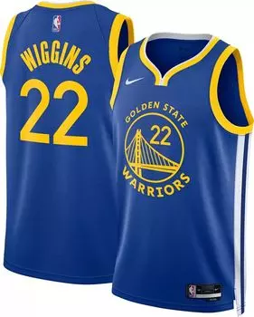 Мужская синяя майка Nike Golden State Warriors Эндрю Виггинс № 22 Dri-FIT Swingman