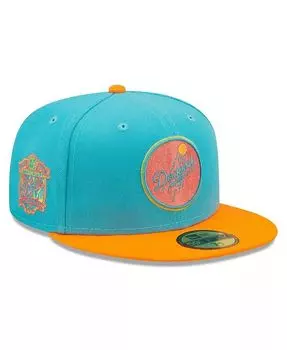 Мужская синяя, оранжевая кепка Los Angeles Dodgers Vice Highlighter 59FIFTY New Era, синий