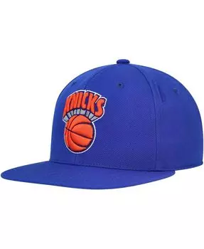 Мужская синяя приталенная кепка New York Knicks Hardwood Classics MVP Team Ground 2.0 Mitchell & Ness