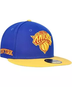 Мужская синяя приталенная кепка New York Knicks 59FIFTY с боковой нашивкой New Era