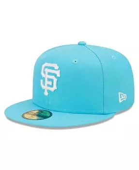 Мужская синяя приталенная шляпа с логотипом San Francisco Giants Vice Highlighter 59FIFTY New Era