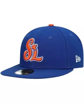 Мужская синяя приталенная шляпа St. Lucie Mets Authentic Collection Team Home 59FIFTY New Era