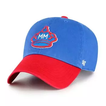 Мужская синяя регулируемая кепка Miami Marlins с кодом города City Connect Clean Up '47