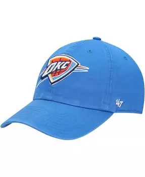 Мужская синяя регулируемая кепка Oklahoma City Thunder Team Clean Up '47 Brand