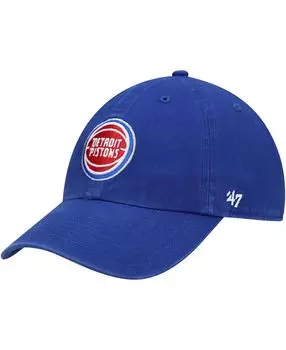 Мужская синяя регулируемая кепка с логотипом Detroit Pistons '47 Brand