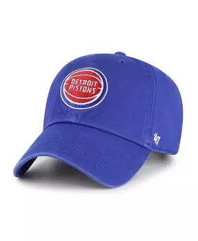 Мужская синяя регулируемая кепка с логотипом команды Detroit Pistons Team '47 Brand
