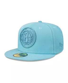 Мужская синяя шляпа Brooklyn Nets Color Pack из пеноматериала 59FIFTY с приталенной кепкой New Era