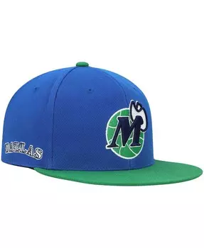 Мужская синяя, зеленая шляпа Snapback Dallas Mavericks Hardwood Classics Mitchell & Ness