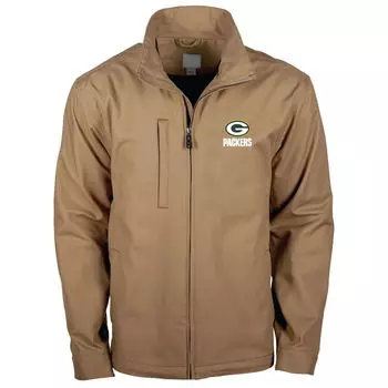 Мужская спецодежда Dunbrooke Tan Green Bay Packers Journey Workwear Tri-Blend куртка с молнией во всю длину