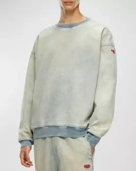 Мужская спортивная джинсовая толстовка Diesel, цвет Blue Denim