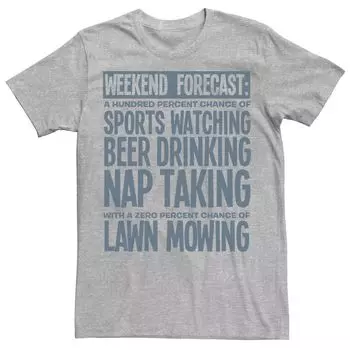 Мужская спортивная футболка Beer Naps Forecast на выходные Licensed Character