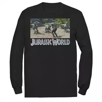 Мужская спортивная футболка Jurassic World Owen Raptor Pack Licensed Character, черный