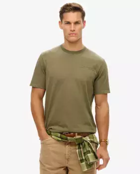 Мужская спортивная футболка с графической графикой Superdry, темно-зеленый