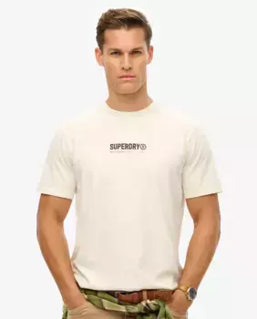 Мужская спортивная футболка с графической графикой Superdry, белый