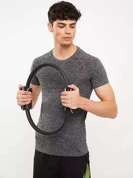 Мужская спортивная футболка с круглым вырезом и коротким рукавом с принтом LCW Active