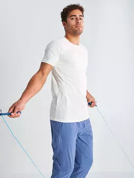 Мужская спортивная футболка с круглым вырезом и коротким рукавом с принтом LCW Active