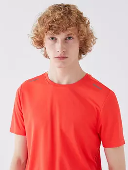 Мужская спортивная футболка с круглым вырезом и короткими рукавами XSIDE, яркий оранжевый