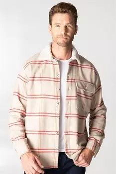 Мужская спортивная красочная рубашка с плюшевым воротником TUDORS