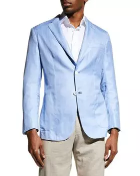 Мужская спортивная куртка из мягкой смеси кашемира Brioni, цвет Sky Blue