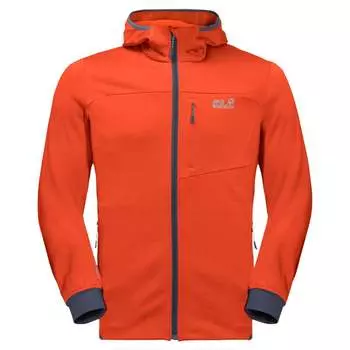 Мужская спортивная куртка JACK WOLFSKIN Hydro Grid Fleece, цвет rot