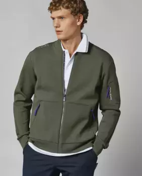 Мужская спортивная куртка на молнии и воротнике Perkins Pepe Jeans, темно-зеленый