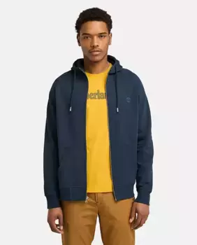 Мужская спортивная куртка с капюшоном и молнией Timberland, темно-синий
