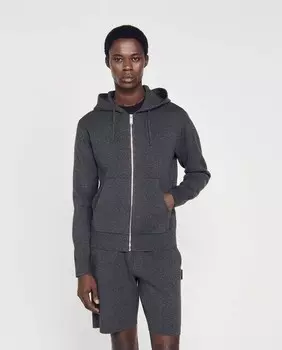 Мужская спортивная куртка с капюшоном и молнией Sandro, серый