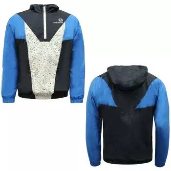 Мужская спортивная куртка с капюшоном на молнии Coltan темно-синяя 38031 216 ee111 Sergio Tacchini, белый