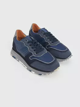 Мужская спортивная обувь для активного отдыха на шнуровке LCW STEPS, темно-синий