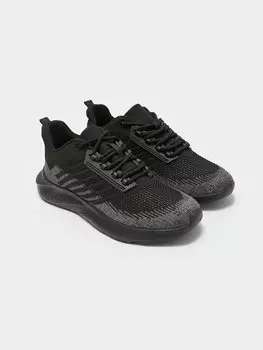 Мужская спортивная обувь для активного отдыха со шнуровкой и сетчатой отделкой LCW STEPS, черный