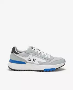 Мужская спортивная обувь со шнурками и боковым логотипом sun68, светло-серый