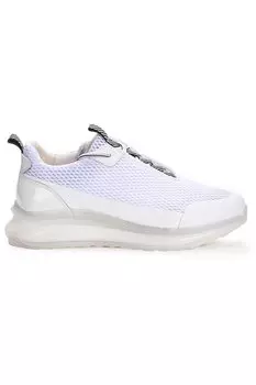 Мужская спортивная обувь со шнуровкой и сеткой 152-17105 Marcomen, белый