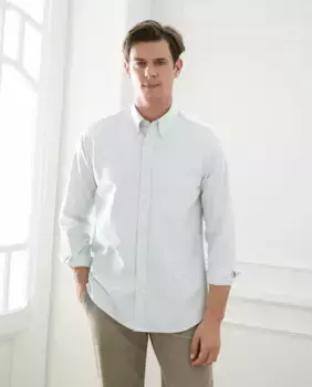 Мужская спортивная оксфордская рубашка классического кроя Emidio Tucci, зеленый