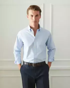 Мужская спортивная оксфордская рубашка классического кроя Emidio Tucci, голубой