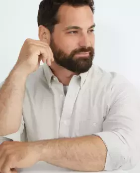 Мужская спортивная рубашка больших размеров Dustin, светло-серый