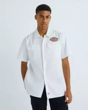Мужская спортивная рубашка Classic Fit с коротким рукавом Dickies, белый