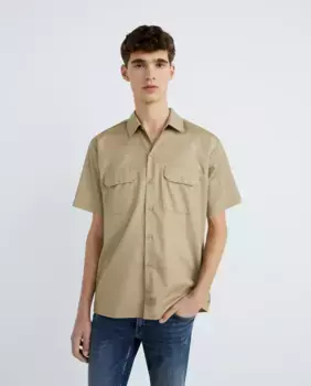 Мужская спортивная рубашка Classic Fit с коротким рукавом Dickies, цвет Kaki