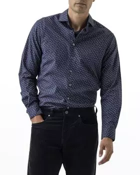 Мужская спортивная рубашка Clydebank с пейсли Rodd & Gunn, цвет Midnight