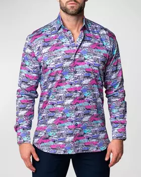 Мужская спортивная рубашка Fibonacci Vintage Cars Maceoo