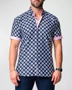 Мужская спортивная рубашка Galileo Dog в горошек Maceoo