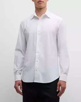 Мужская спортивная рубашка из джерси интерлок стрейч Emporio Armani, цвет Solid White