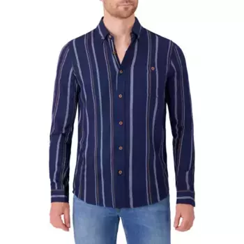 Мужская спортивная рубашка из модала в клетку Lucas Report Collection, цвет navy stripe