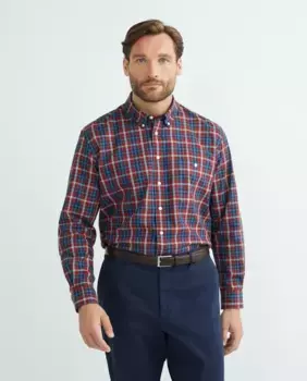 Мужская спортивная рубашка из твила больших размеров Dustin, красный