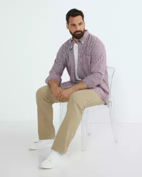 Мужская спортивная рубашка из твила больших размеров Dustin, красный