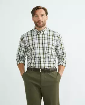 Мужская спортивная рубашка из твила больших размеров Dustin, зеленый