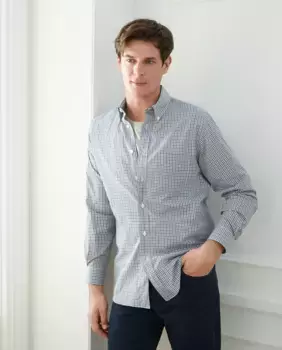 Мужская спортивная рубашка классического кроя без железа Emidio Tucci, зеленый