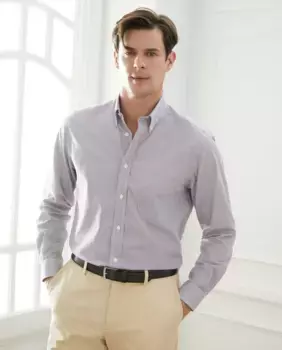 Мужская спортивная рубашка классического кроя без железа Emidio Tucci, темно-синий