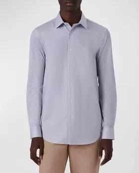 Мужская спортивная рубашка OoohCotton Tech с принтом мандалы Bugatchi